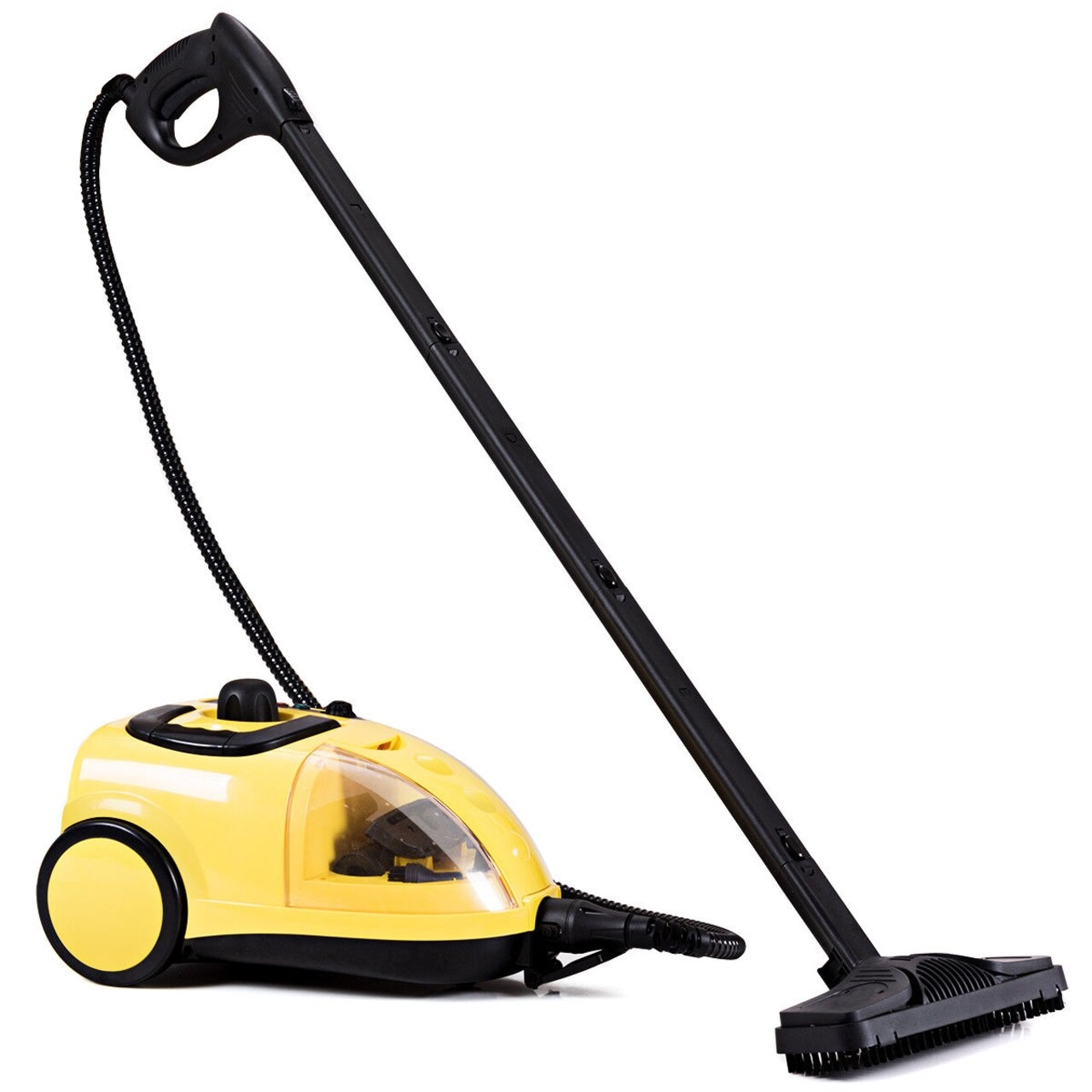 Yellow Steam Cleaner with 65oz Tank 1500W Adjustable Pressure 30min Use